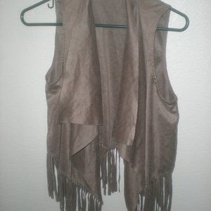 KONTROL Brand     Brown  Fringe  Vest  New  Size M